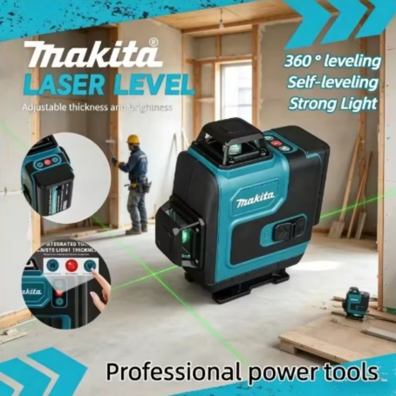 Industrial Laser Alignment Tool - Makita Cordless Self-Leveling Laser Tool 360
