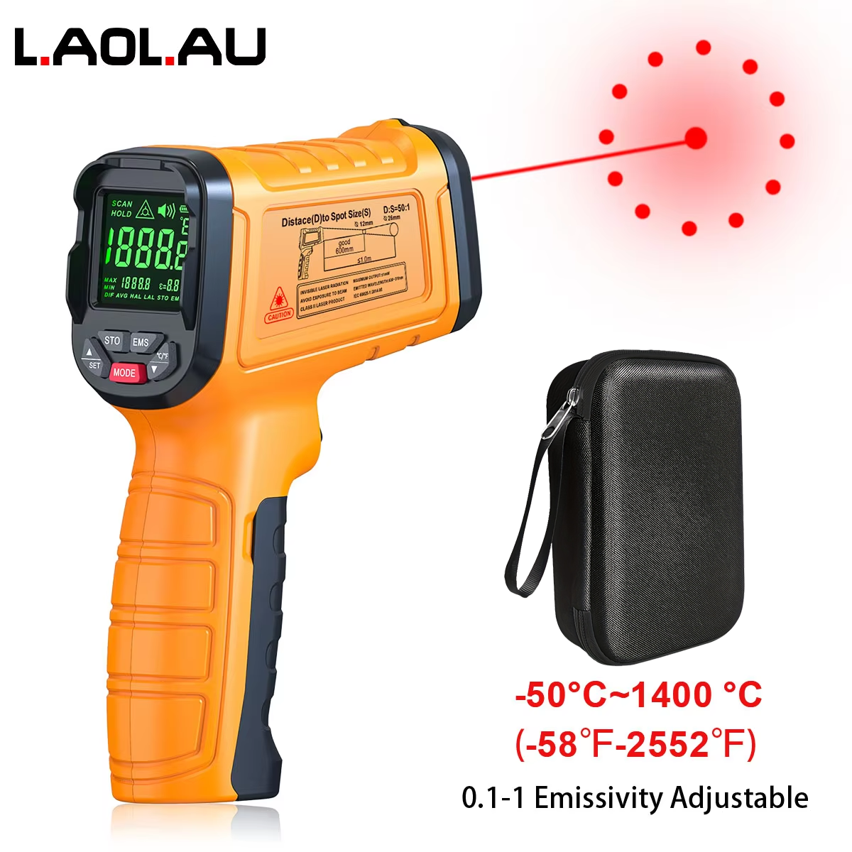 Industrial Laser Thermometer Gun - DT1000 DT1600 Infrared Thermometer Professional 13