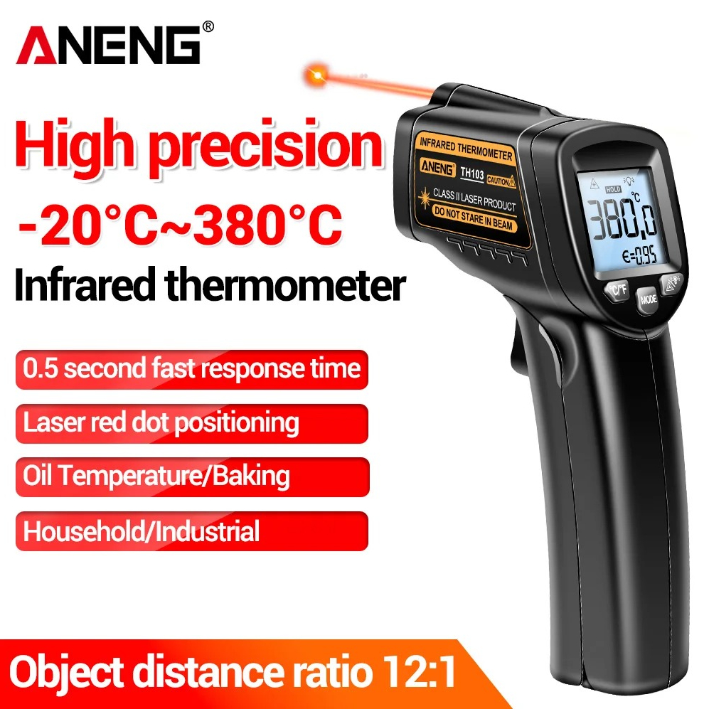 Industrial Laser Thermometer Gun - ANENG TH103 Infrared Laser Thermometer Temparature