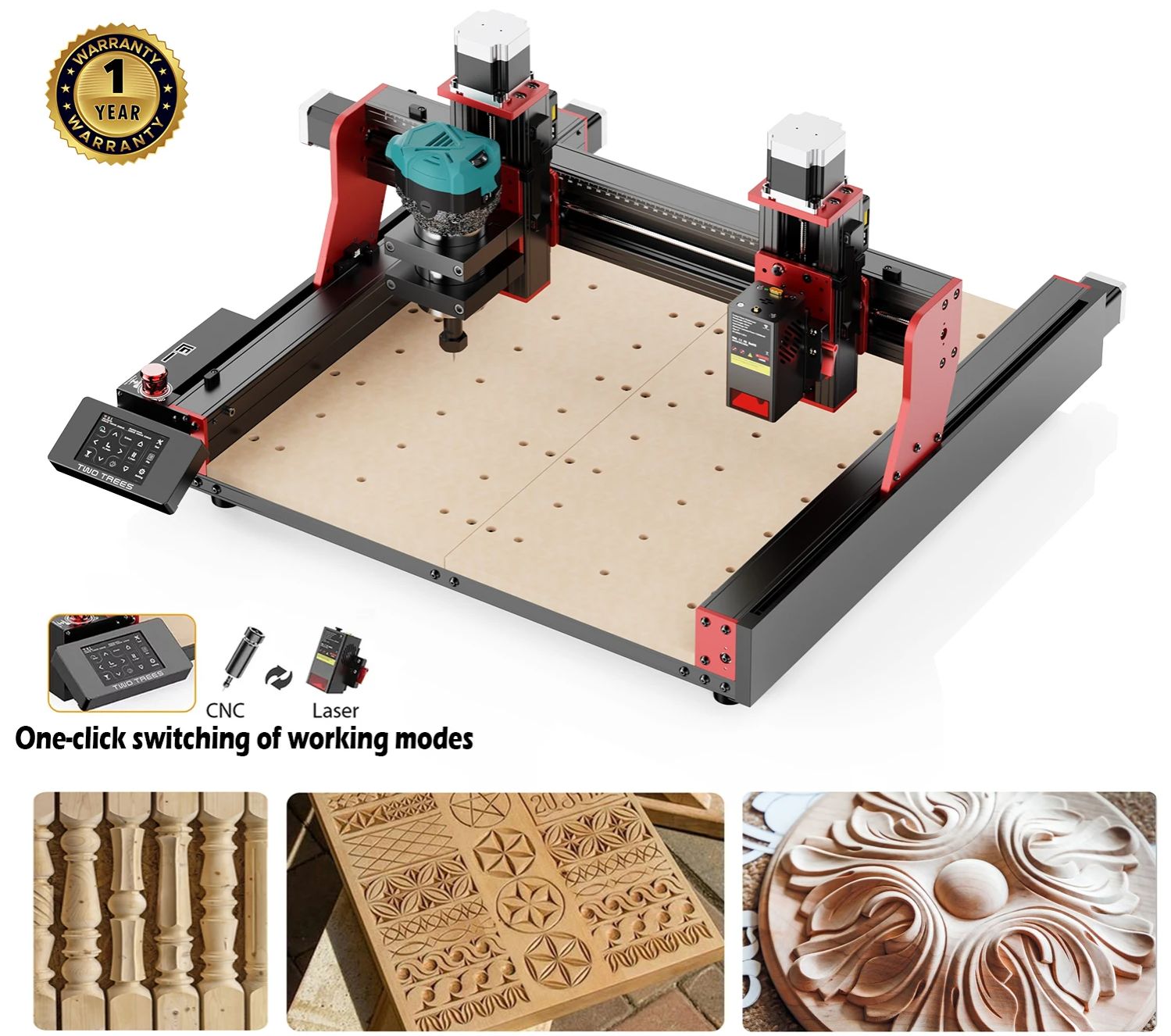 Industrial Laser Etching Machine - TWOTREES TTC450 Pro CNC Machine 4Axis