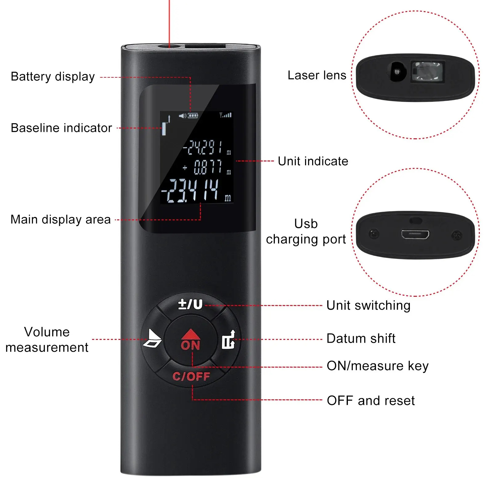 40M/60M Mini Smart Laser Dista - مراجعة Industrial Laser Rangefinder وسعره