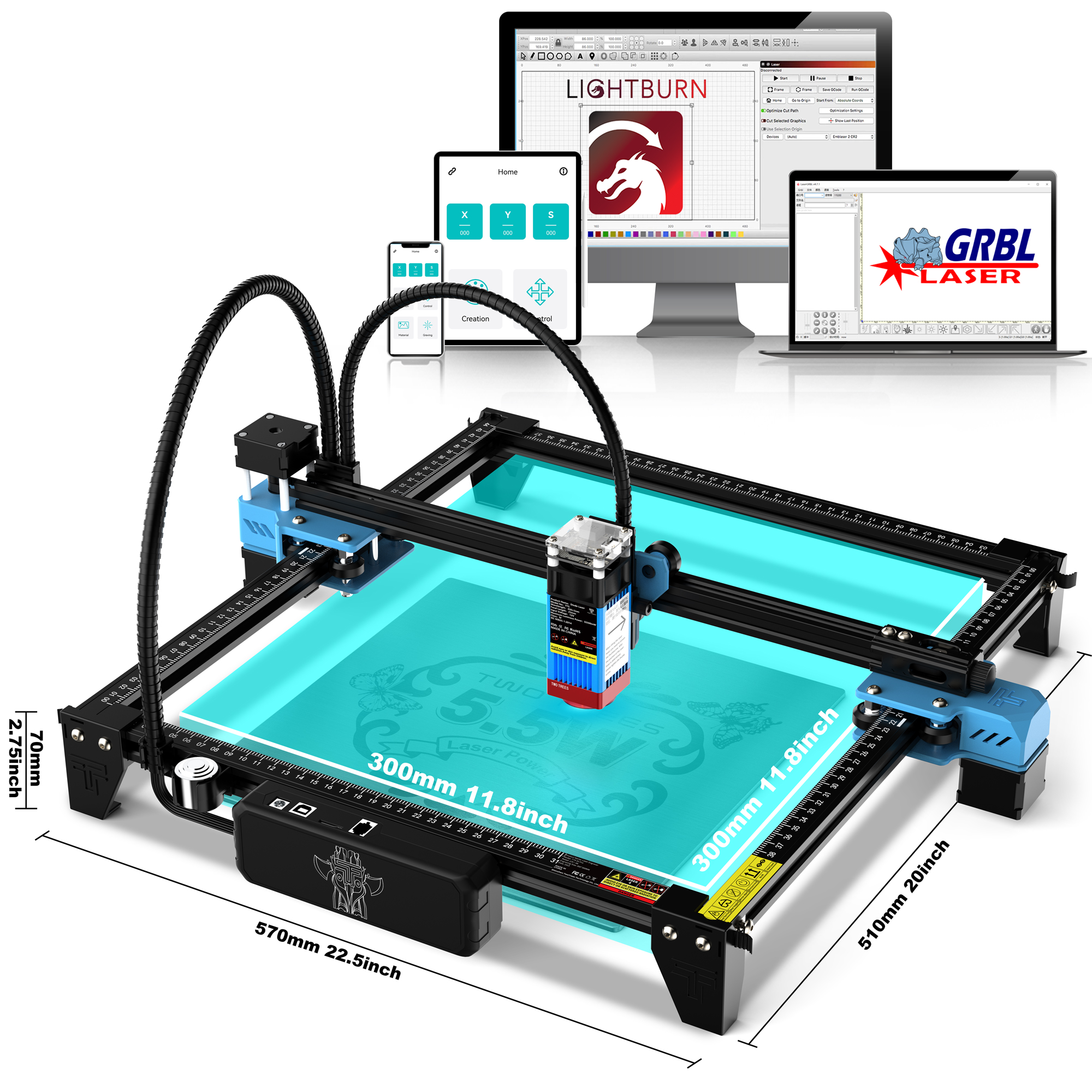 Twotrees Laser Engraving Machi - مراجعة Industrial Laser Etching Machine وسعره