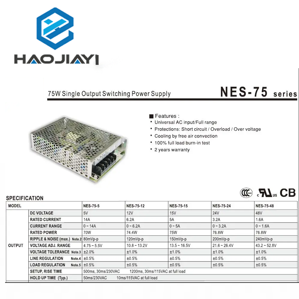 Meanwell NES-75-24 DC Single O - مراجعة Industrial Laser Supply وسعره