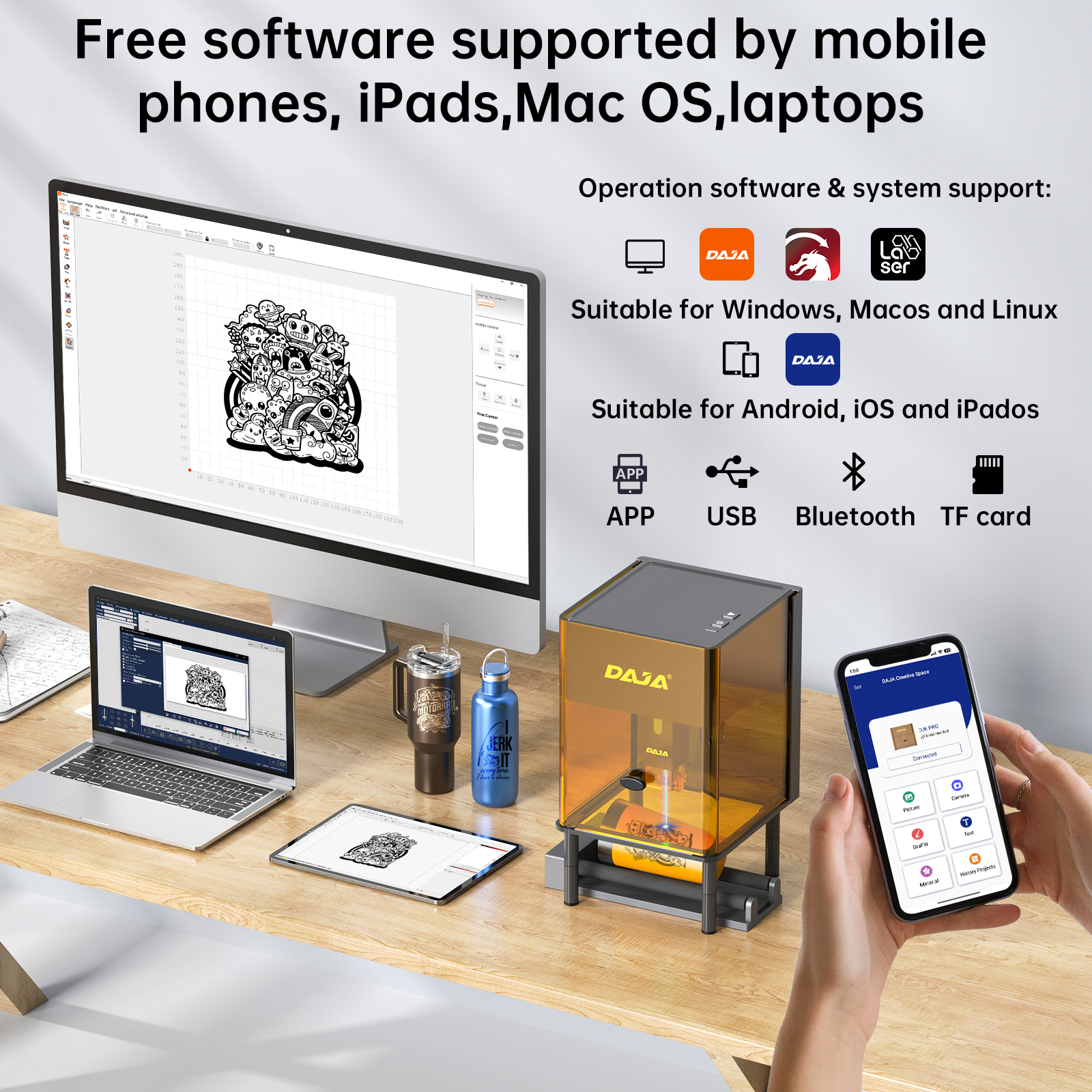 DAJA DJ6 Pro Mini Laser Engrav - مراجعة Laser Engraving Software وسعره