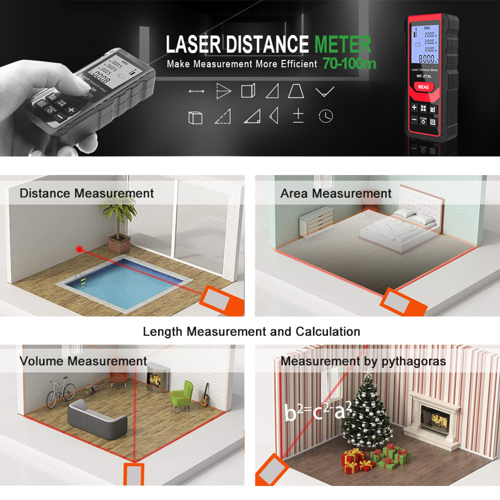 Noyafa NF-271 Laser Distance M - مراجعة Industrial Laser Rangefinder وسعره