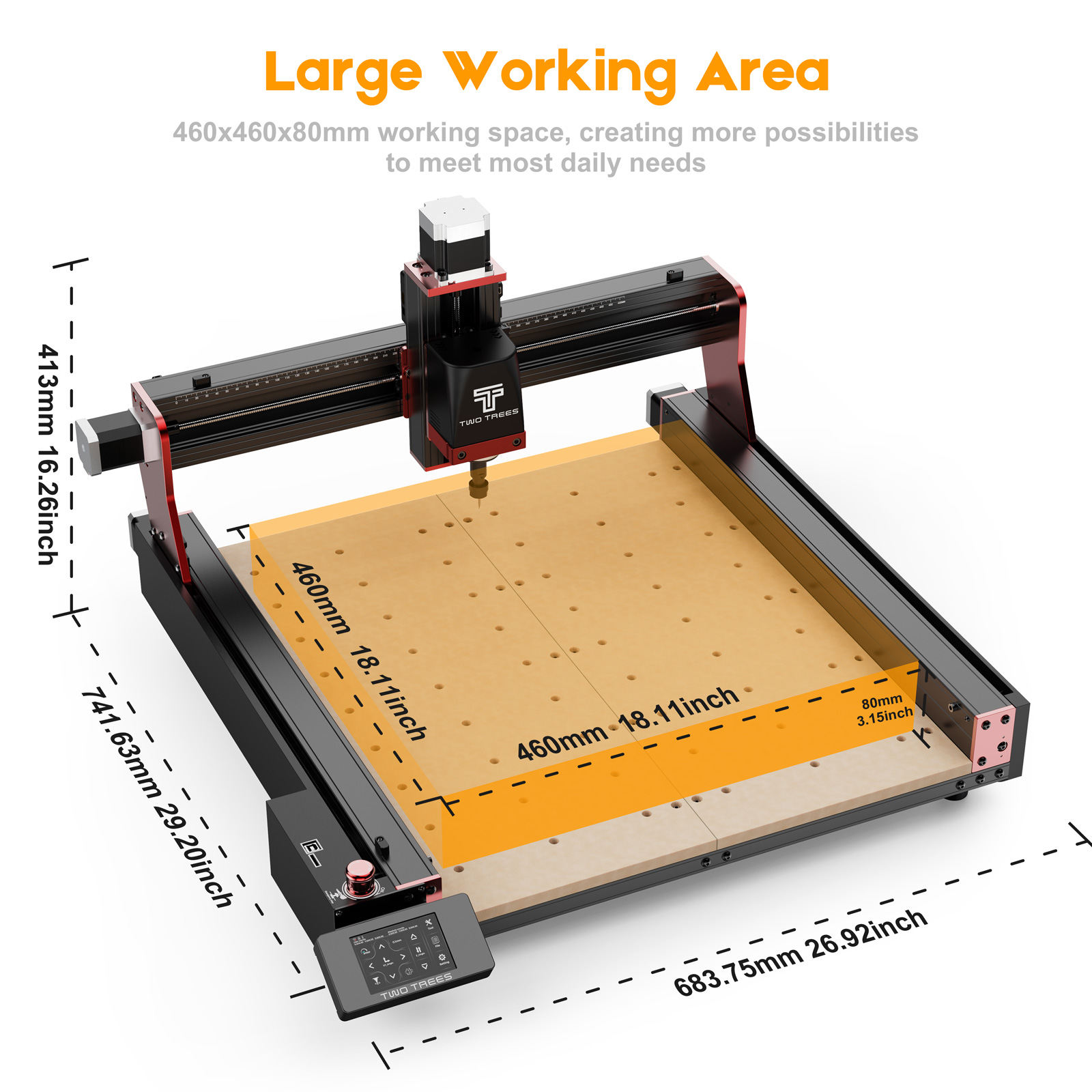 TWOTREES TTC450 Pro CNC Machin - مراجعة Industrial Laser Etching Machine وسعره