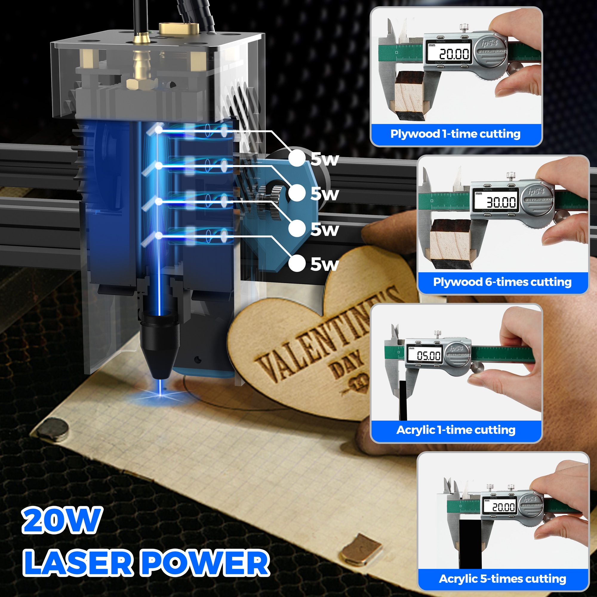 TwoTrees TTS-20 PRO 130W Laser - مراجعة Industrial Laser Etching Machine وسعره