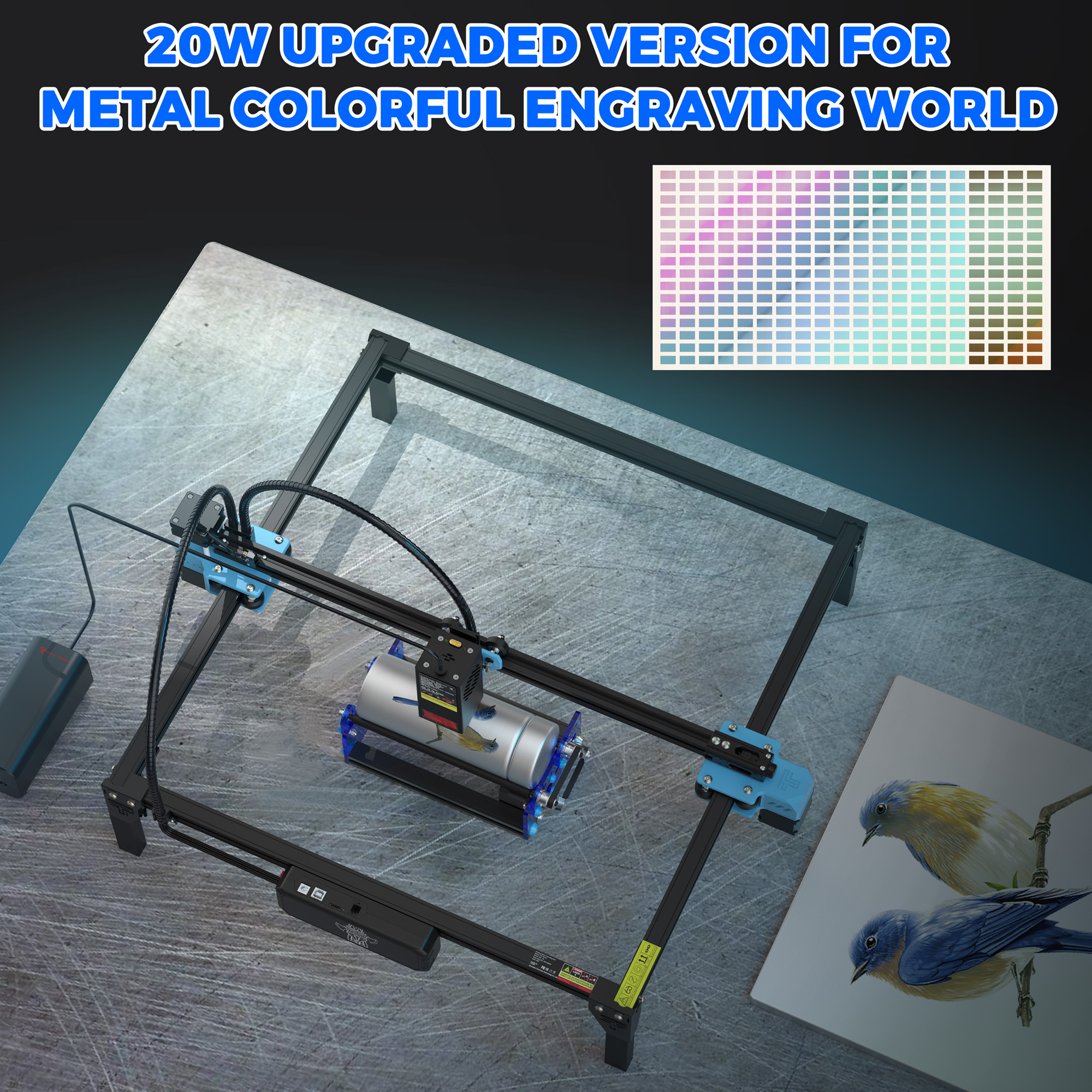 TwoTrees TTS-20 PRO 130W Laser - مراجعة Industrial Laser Etching Machine وسعره