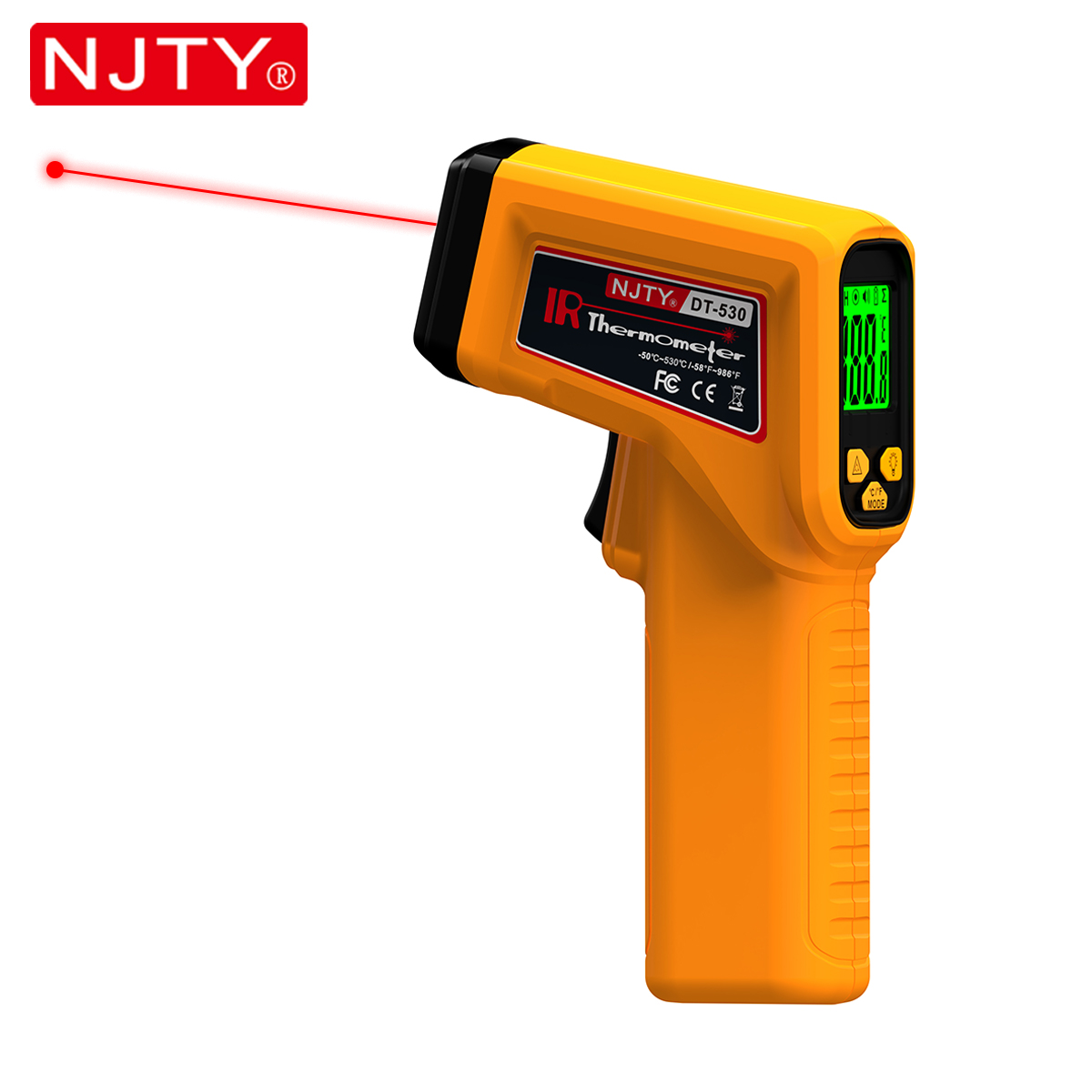NJTY Infrared Thermometer Lase - مراجعة Industrial Laser Thermometer Gun وسعره