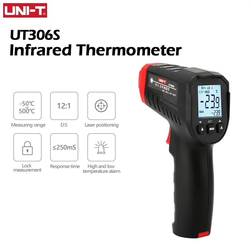UNI-T Digital Thermometer UT30 - مراجعة Industrial Laser Thermometer Gun وسعره