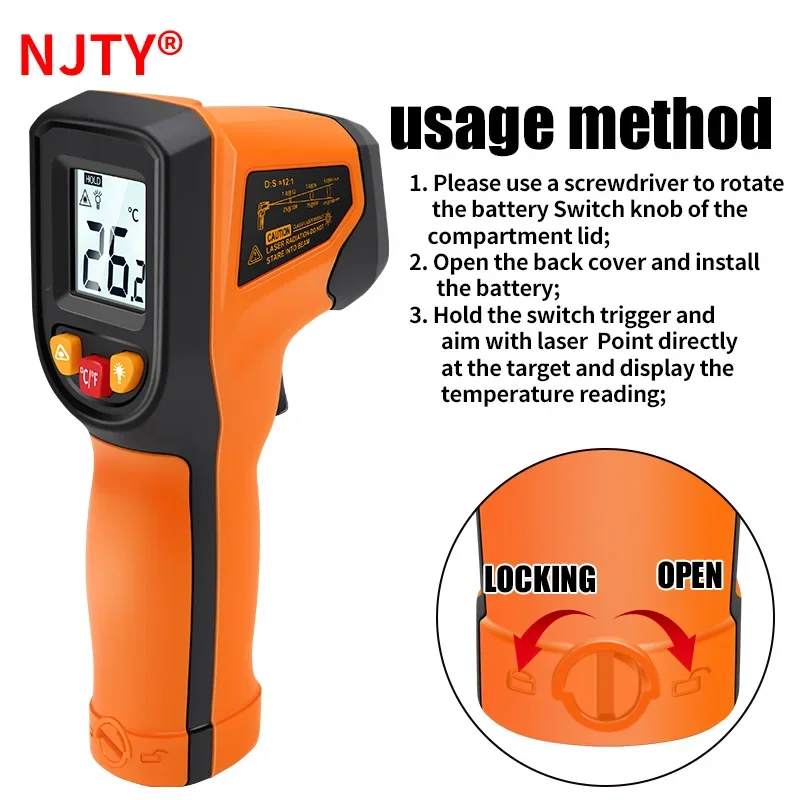T400 T600 Digital Infrared The - مراجعة Industrial Laser Thermometer Gun وسعره