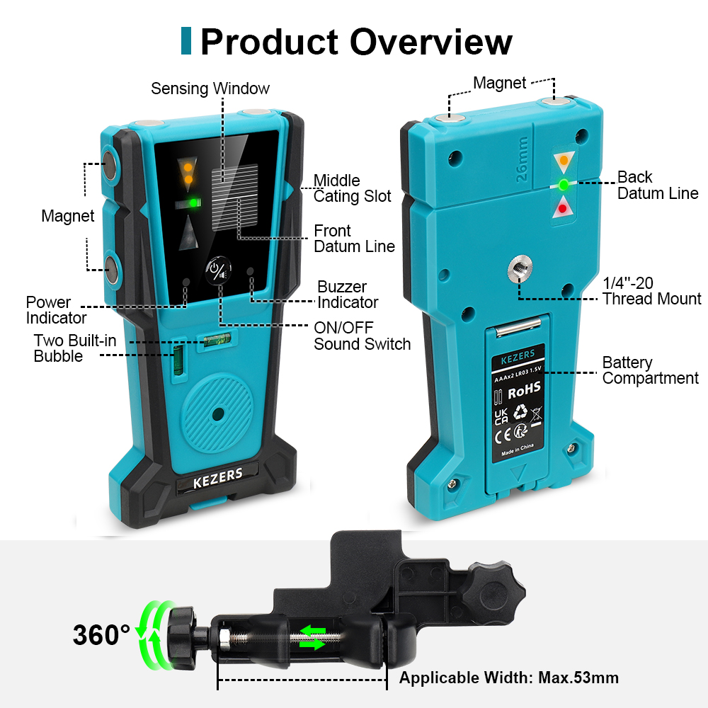 KEZERS Red Green Laser Level R - مراجعة Industrial Laser Alignment Tool وسعره