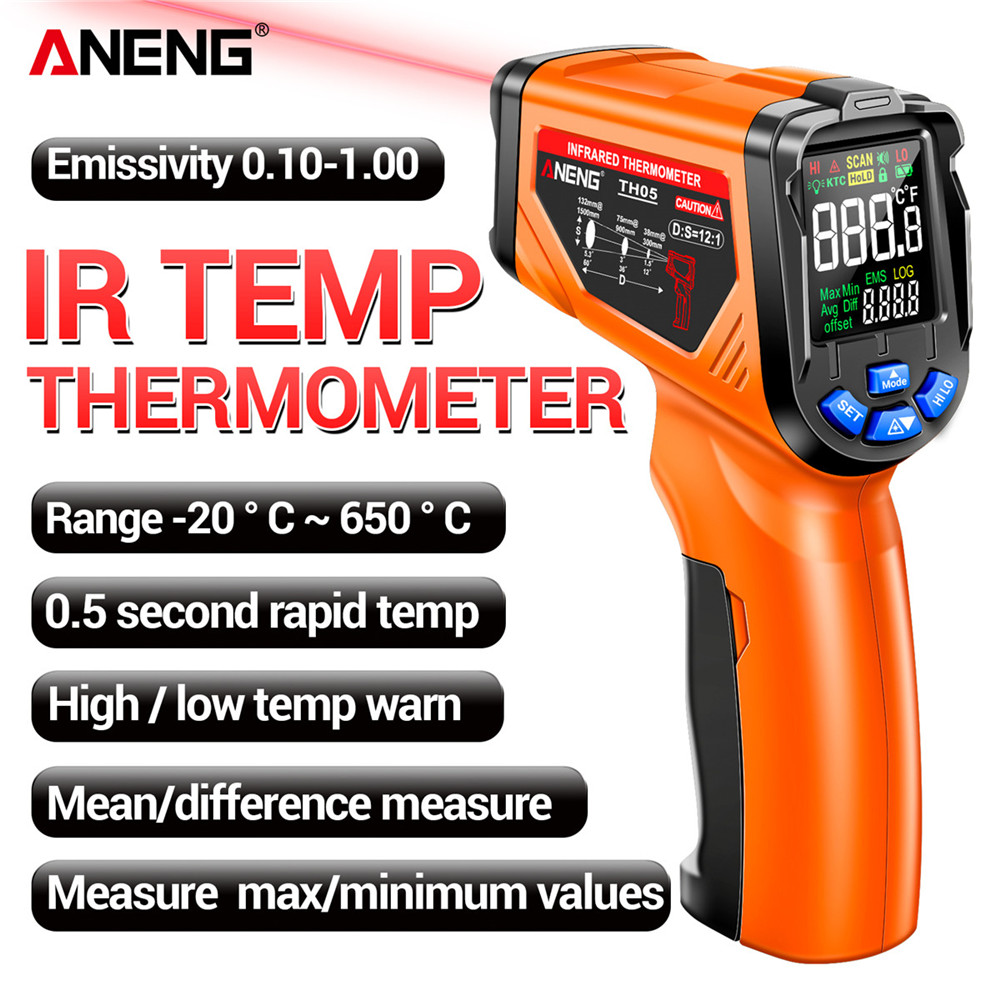 ANENG TH05 Infrared Thermomete - مراجعة Industrial Laser Thermometer Gun وسعره