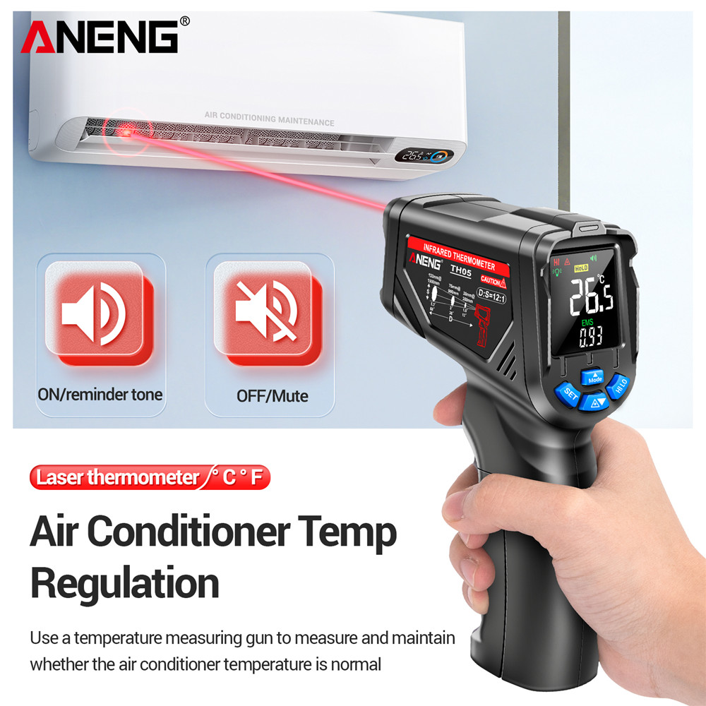 ANENG TH05 Infrared Thermomete - مراجعة Industrial Laser Thermometer Gun وسعره