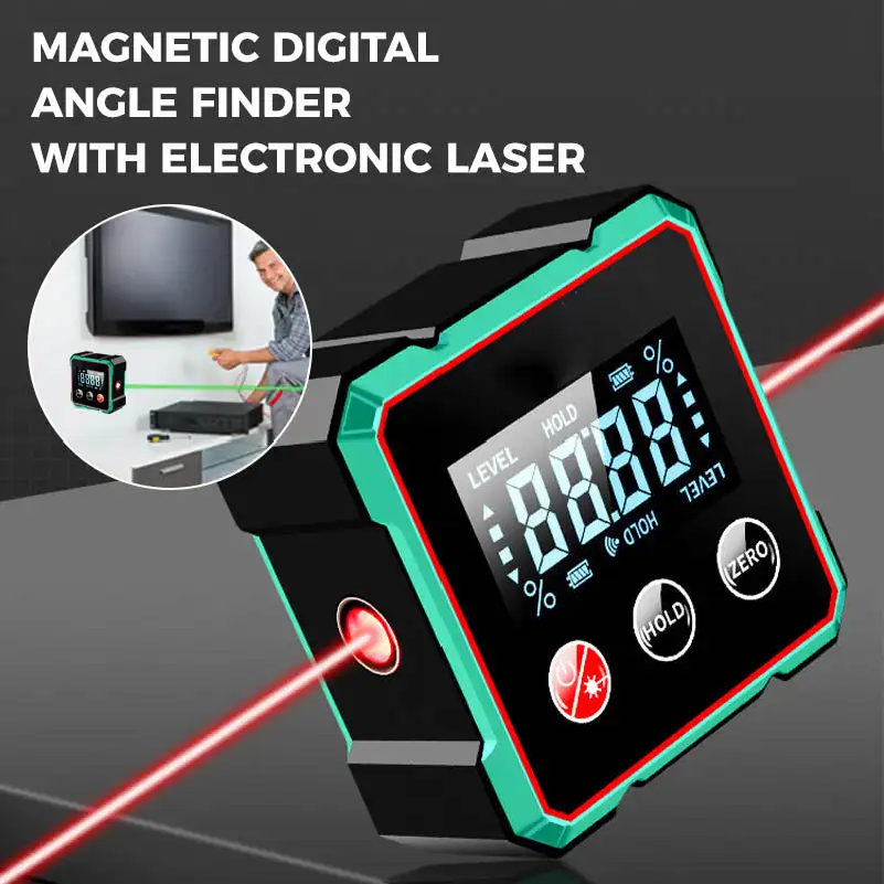 Magnetic Digital Angle Finder  - مراجعة Industrial Laser Alignment Tool وسعره