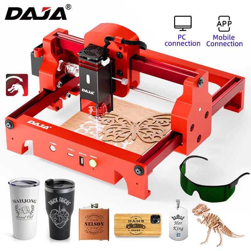 DAJA A7 Laser Engraver 5W Mini - مراجعة Laser Engraving Software وسعره