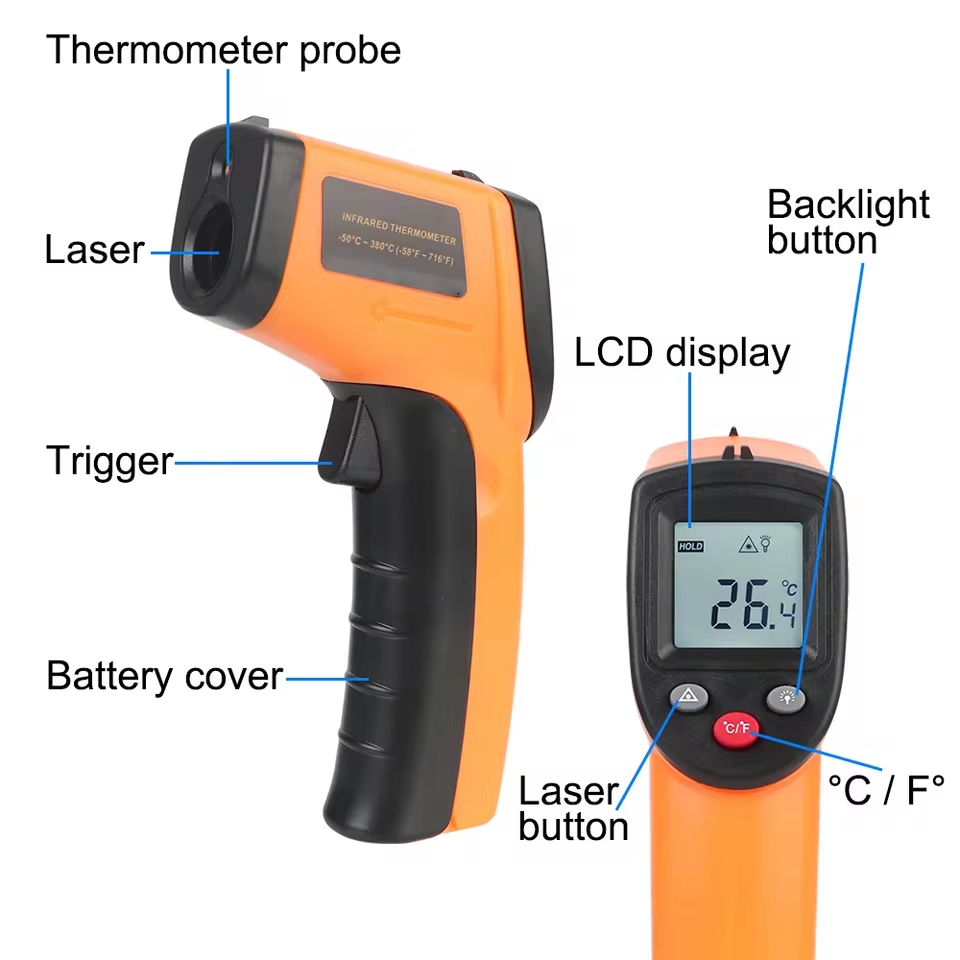 New T600 T600A Digital Infrare - مراجعة Industrial Laser Thermometer Gun وسعره