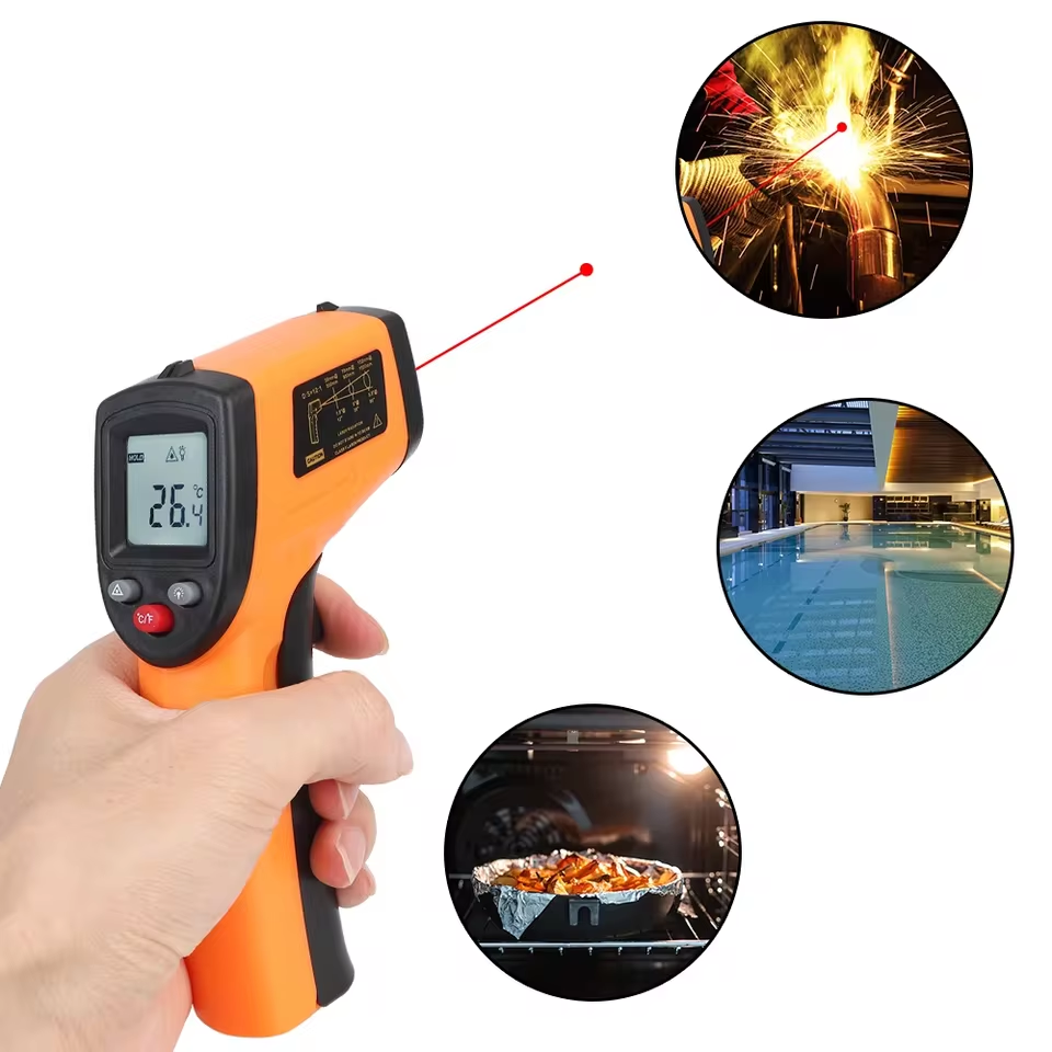 New T600 T600A Digital Infrare - مراجعة Industrial Laser Thermometer Gun وسعره