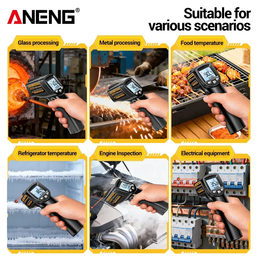 ANENG TH103 Infrared Laser The - مراجعة Industrial Laser Thermometer Gun وسعره