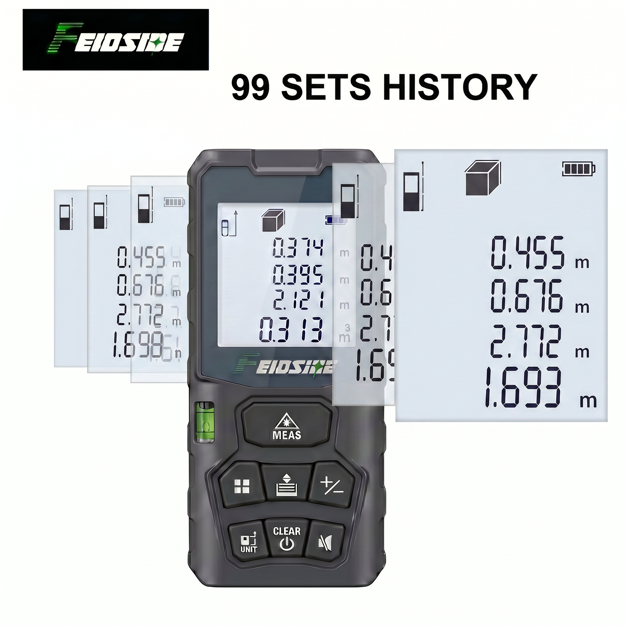 FEIDSIDE 50M/120M Handheld Las - مراجعة Industrial Laser Rangefinder وسعره