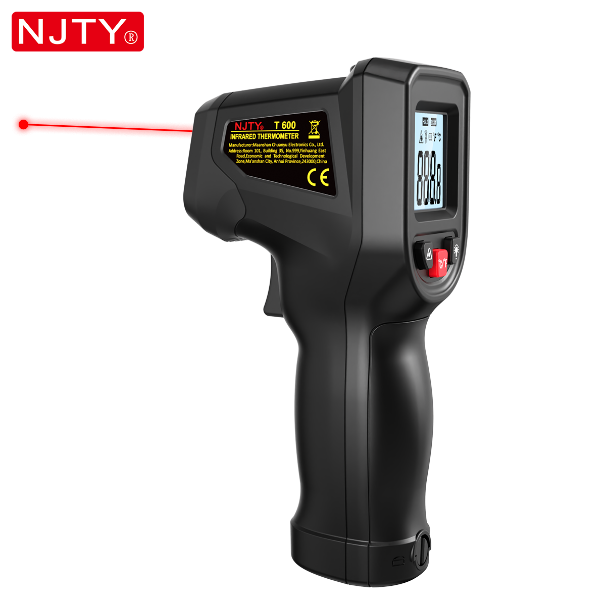 NJTY T600 Infrared Thermometer - مراجعة Industrial Laser Thermometer Gun وسعره