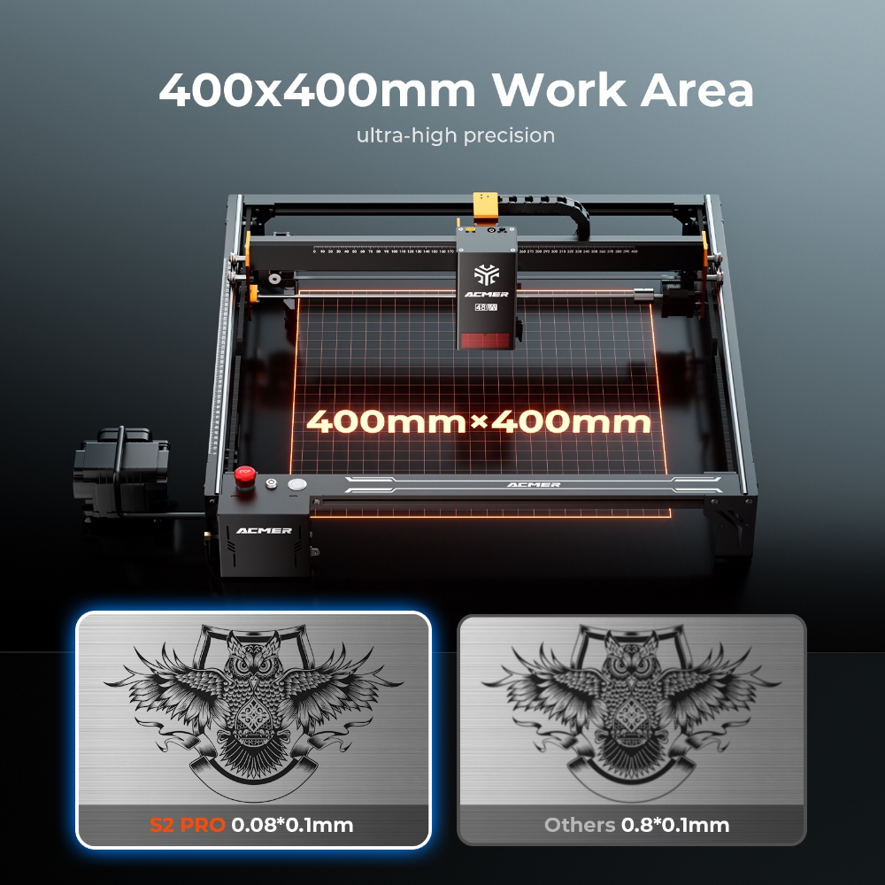 ACMER S2 PRO 36W/48W Laser Eng - مراجعة Laser Engraving Software وسعره