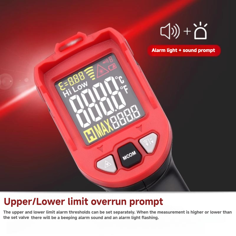 Portable Digital Laser IR LCD  - مراجعة Industrial Laser Thermometer Gun وسعره